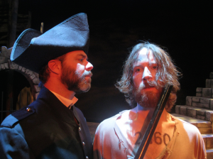 Javert and Jean Valjean,meet for the last time during Valjean’s imprisonment.   Photo provided by Brett Hitchcock.
